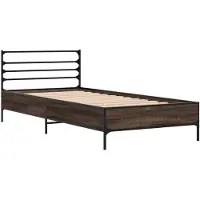 Syfax Cadre de lit sans matelas chêne marron 90x200 cm