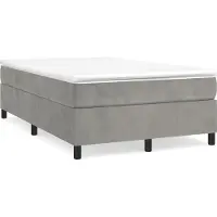 Syfax Sommier à lattes de lit et matelas gris clair 120x190cm velours