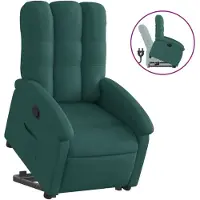 Syfax Fauteuil inclinable vert foncé tissu