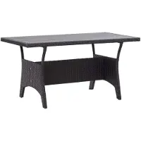Prolenta Maison Exclusive - Table de jardin noire 120 x 70 x 66 cm en rotin synthétique