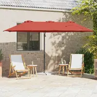 vidaXL Pergola cantilever de jardin simple terre cuite 372 x 198 x 243 cm - Parasols FR5302094 1parcel