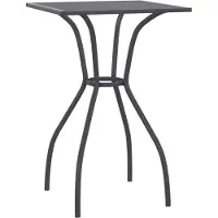 Syfax Table de jardin anthracite 50x50x72 cm treillis d'acier
