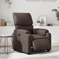 vidaXL Durable Fauteuil de Massage Électrique Marron Similicuir - Fauteuil TV & Relax Octo9231173 2parcel
