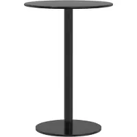Syfax Table de jardin ronde noir Ø50x72 cm acier