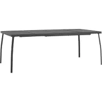 Syfax Table de jardin anthracite 200x100x72 cm Treillis d'acier