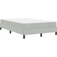 Syfax Lit à ressorts avec matelas Gris clair 120 x 200 cm tissu