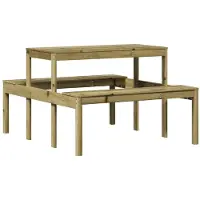 Syfax Table de pique-nique 110x134x75 cm bois de pin imprégné