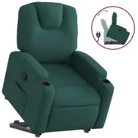 Syfax Fauteuil inclinable vert foncé tissu