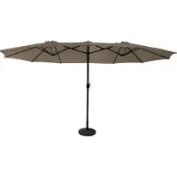 Happy Garden Parasol double 2,7x4,6m LINAI taupe