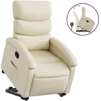 Syfax Fauteuil inclinable Crème Similicuir