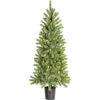 Black Box Arbre de Noël artificiel Nagoya, avec éclairage, H120 x Ø60 cm. Arbre de Noël d'intérieur, avec 212 branches de sapin en PE. Design élégant, couleur verte
