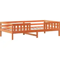 Syfax Cadre de lit sans matelas cire marron 90x200 cm bois pin massif