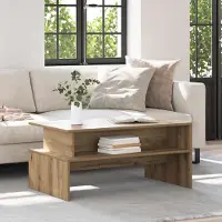 Prolenta Maison Exclusive - Table basse en chêne artisanal 90 x 55 x 42,5 cm Matériau dérivé du bois