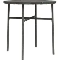 Syfax Table à thé Gris 45 cm Résine tressée