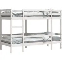 vidaXL Lit superposé blanc 75x190 cm pin massif