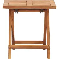 Syfax Table pliable de jardin 40x40x40 cm Bois d'acacia massif