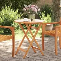 Prolenta Maison Exclusive - Table de jardin pliante Ø70x75 cm en bois massif d'acacia