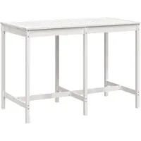vidaXL Table de jardin blanche 159,5x82,5x110 cm Pin massif