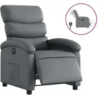 Syfax Fauteuil inclinable électrique Gris Similicuir