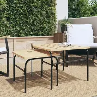 Prolenta Maison Exclusive - Ensemble de tables d'extérieur 2 pièces, acier brun et noir