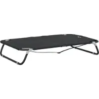 Syfax Lit pour chien pliable anthracite tissu Oxford et acier