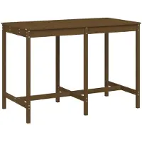 Syfax Table de jardin marron miel 159,5x82,5x110cm bois massif de pin