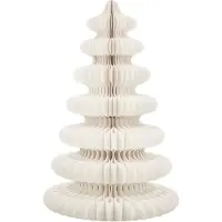 Mica Decorations Décoration Arbre de Noël - H152 x Ø104 cm - Papier -100% - Blanc