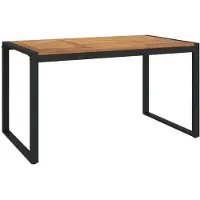 Syfax Table de jardin et pieds en forme de U 140x80x75 cm bois acacia