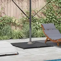 Prolenta Maison Exclusive - Support pour parasol gris foncé 100 x 100 x 4 cm en acier