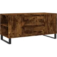 Syfax Table basse chêne fumé 102x44,5x50 cm bois d'ingénierie