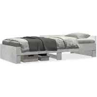 Prolenta Maison Exclusive - Sommier gris béton 75x190 cm Matériau dérivé du bois