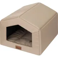 Doggy Niche d'intérieur pour chiens avec coussin -55x59 cm- Niche souple en tissu Oxford, imperméable, légère & compacte |