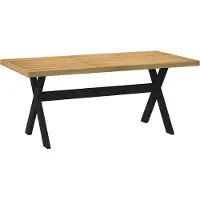 Syfax Table à manger NOAIN pieds en forme de X 180x90x75cm massif pin