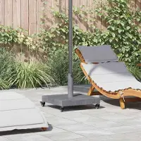 Prolenta Maison Exclusive - Support pour parasol gris foncé aspect bois 45 x 45 x 31,5 cm