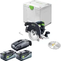 Festool HKC 55 KEB-Basic Scie circulaire portative sans fil 18 V 160 mm Brushless + 2x batterie 8,0 Ah + chargeur + Systainer
