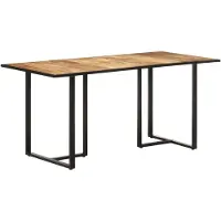 Prolenta Maison Exclusive - Table à manger 160 cm en bois de manguier brut