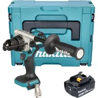 Makita DHP 492 F1J Perceuse-visseuse à percussion sans fil 18 V 141 Nm Brushless + 1x batterie 3,0 Ah + Makpac - sans chargeur