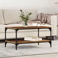 Prolenta Maison Exclusive - Table basse en bois ancien 80 x 50 x 40 cm Matériau dérivé du bois