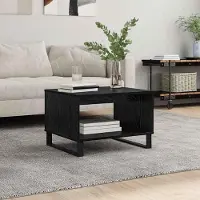 vidaXL Stabli Möbel Table basse noir aspect chêne 60 x 50 x 40 cm Bois composite - Tables basses CC7611149 1parcel
