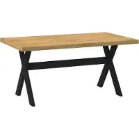 Syfax Table à manger NOAIN pieds en forme de X 160x90x75cm massif pin