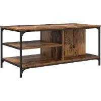 Syfax Table basse Bois Ancien 100 x 50 x 45 cm Bois d'ingénierie