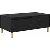 Syfax Table basse Chêne noir 90 x 50 x 35 cm Bois d'ingénierie