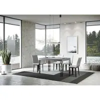Itamoby - Table extensible 140/244x90 cm Ghibli gris béton pieds anthracite