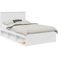 Syfax Cadre de lit Blanc 120 x 200 cm Bois de pin massif