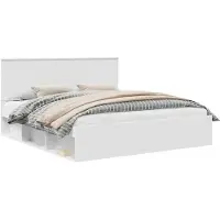 Syfax Cadre de lit Blanc 180 x 200 cm Bois de pin massif