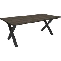 Skraut Home TETRIX Table à manger, 194x90x74 cm, Pour 10 personnes, Meubles de Salon, Chêne foncé