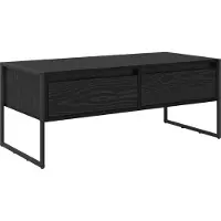 Syfax Table basse Chêne noir 100 x 46 x 40 cm Bois d'ingénierie