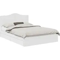 Syfax Lit de Rangement Blanc 140 x 190 cm Bois d'ingénierie