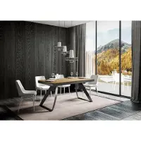 Itamoby - Table extensible 160/264x90 cm Proxy Evolution chêne nature cadre et pieds anthracite