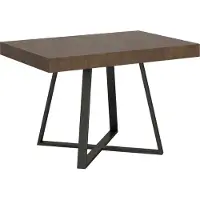 Ityhome - Table extensible 120/224x90 cm Abbraccio effet bois, noyer pieds anthracite